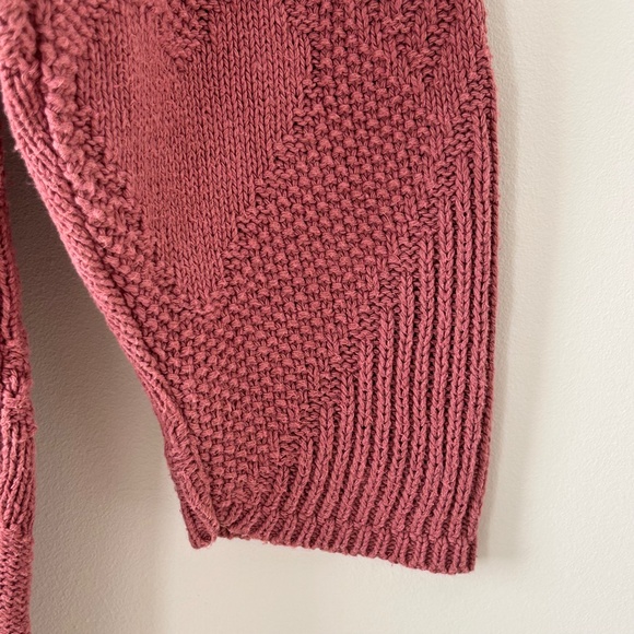 Vintage 100% Cotton Flower & Heart Pink Sweater - Picture 8 of 16